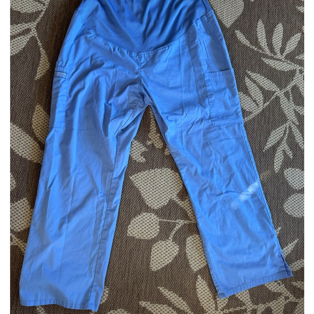 Ciel Blue Maternity Scrub Pants